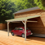 Tettoia  1 posto auto - spiovente singolo 12° = 21% predisposto per copertura leggera : vasca acciaio, ecc 3,00 x 3,62 m 3,25 x 5,00 x 3,19m