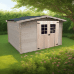 casetta tavole ad  incastro, 28 mm, senza pavimento3,3 X 3,0 m