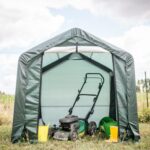 Casetta in polietilene rinforzato, colore verde esterno, bianco interno 1,80 x 1,80 x h1,80 m