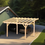 Tettoia  1 posto auto - spiovente singolo 12° = 21% predisposto per copertura leggera : vasca acciaio, ecc 3,00 x 3,62 m 3,25 x 5,00 x 3,08m peso kg 310