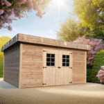 casetta tavole a collegamento angolare , 28 mm, senza pavimento, copertura tetto garantita 10 anni3,76 X 3,70 m