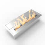 Bruciatore per camino a bioetanolo biocamino in acciaio inox 3,5 lt 45,7X18,7XH9,5 cm