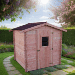 Casetta tavole ad incastro spessore 28mm, senza pavimento, in legno douglas , garanzia 5 anni2,0 x 2,0 m