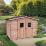 Casetta tavole ad incastro in legno douglas, spessore 20mm, senza pavimento, tetto doppia pendenza, garanzia 5 anni 3,0 x 1,65 m  peso 300kg ; h 2,20m