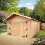 garage in legno, tavole ad incastro 60mm, senza pavimento, pendenza tetto 26?, porta 2,4m(larg) x 2,0m (alt)3,50 x 6,20 m