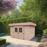 casetta tavole a collegamento angolare , 28 mm, senza pavimento, copertura tetto  garantita 10 anni3,0 X 2,0 m