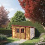 casetta tavole ad  incastro, 28 mm, senza pavimento, tetto monopendenza3,0 X 3,0 m