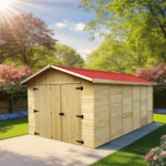 garage a pannelli 16 mm , tre porte apertura  2,0m ( larg) x 1,7m (alt), senza pavimento2,80 x 4,80 m