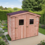 Casetta tavole ad incastro spessore 28mm, senza pavimento, in legno douglas , garanzia 5 anni2,35 x 2,15 m