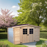 casetta tavole ad  incastro, 28 mm, senza pavimento3,0 X 3,0 m