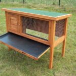 Conigliera in legno,  0,31m2 per 2-3 animali 91,5 x 45 x 70 cm