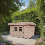 casetta tavole a collegamento angolare , 28 mm, senza pavimento, copertura tetto garantita 10 anni3,0 X 3,0 m