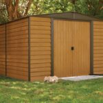 Casetta in metallo, grande volume, simil legno, Tetto a 2 falde ARROW WOODRIDGE -  3,10 mx 3,70 m, 7,40 m²