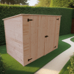 casetta a pannelli 16 mm, per biciclette, con pavimento  2,00 X 1,20 m