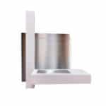 Camino a bioetanolo biocamino da parete VIENNA Bianco L65 x H75 x P23