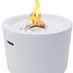 Camino a bioetanolo braciere da giardino tondo per esterno interno RODI Bianco d.47,5