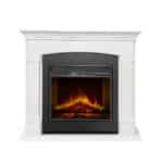 Camino elettrico caminetto da terra ADAMS in legno Bianco L107 x P24 x H95,2