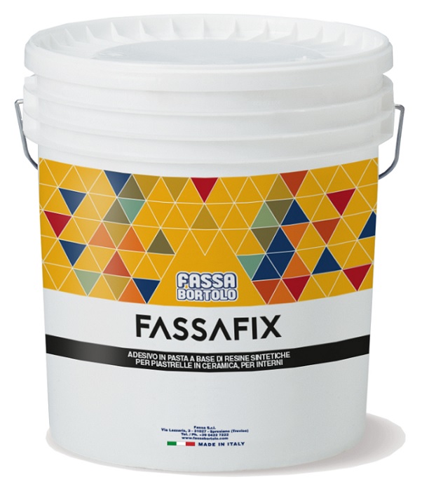 zoom_16566-0-63c582f5.jpg Adesivo Bianco in Pasta Pronto all'uso FASSAFIX per l'Incollagio a Parete di Piastrelle Ceramiche di Medio Formato in Interni - Confezione da 25 kg - immagine 1
