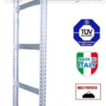 Spalla per scaffalature metalliche completa di diagonali , distanziali e basi Alta 250 cm Prof 60 cm Portata 1500kg