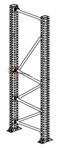 TS5) SPALLA COMPLETA ALTEZZA 300 PROFONDITA' 90 CM PORTATA 10060 Kg