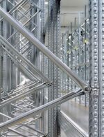 SCAFFALATURA INDUSTRIALE PORTAPALLET LUNGHEZZA 11,40 mt  , ALTEZZA 300 cm  PROF.100 cm CON 2 LIVELLI - portata leggera - immagine 5