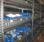 Scaffalatura per minuterie, completa, lunghezza 3,60 metri , altezza 2,00 mt, profondità 40 cm con 4 ripiani in altezza - immagine 4