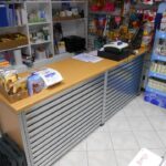 Bancone Vendita Completo Italfrom L 380 cm , H 105 cm , Larghezza Top 60 cm