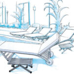 TAVOLO BASSO 300X610X270  IN ACCIAIO INOX