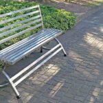 PANCHINA DA GIARDINO  1,56METRI  IN ACCIAIO  INOX