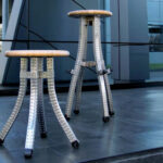 SGABELLO DA BAR BASSO ACCIAIO INOX