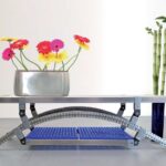 MOBILE PORTA TV IN ACCIAIO INOX + KIT SUPPORTO TV