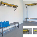 MENSOLA  APPENDIABITI  MURO   L=1,5METRI + PANCHINA L=1500