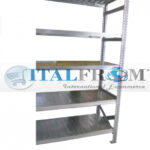 z MODULO CONTINUATIVO- scaffalatura da magazzino zincata H 250 cm , L 105 cm , PROF.40 cm , con 5 ripiani ,PORTATA OGNUNO 240 Kg