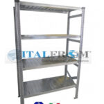MODULO INIZIALE - scaffalatura da magazzino zincata H 200 cm , L 90 cm ,  PROF. 60 cm , con 4 ripiani , PORTATA OGNUNO 150 Kg