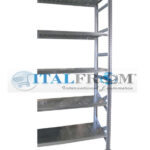 z MODULO CONTINUATIVO- scaffalatura da magazzino zincata H 300 cm , L 150 cm , PROF.60 cm , con 5 ripiani ,PORTATA OGNUNO 145 Kg