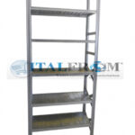 MODULO INIZIALE - scaffalatura da magazzino zincata H 350 cm , L 150 cm , PROF. 30 cm , con 6 ripiani , PORTATA OGNUNO 145 Kg