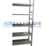 z MODULO CONTINUATIVO- scaffalatura da magazzino zincata H 350 cm , L 90 cm , PROF.50 cm , con 6 ripiani ,PORTATA OGNUNO 185 Kg