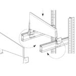 SEPARATORE PER RIPIANO PROFONDITA' 50 cm (completo di 2 sostegni)