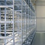 .Scaffalatura componibile lunghezza 12 metri , altezza 2,50 mt, profondità 40 cm  con 5 ripiani in altezza