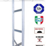 Spalla per scaffalature metalliche completa di diagonali , distanziali e basi Alta 200 cm Prof 40 cm Portata 1500kg