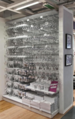 Scaffale negozio murale per blister L 101, H 250 , Prof. 50 CM, base + 1 ripiano 20 ganci - immagine 4