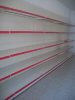 SCAFFALATURA MURALE COMPLETA LUNGHEZZA 410 CM , H 200 CM , PROF.50 CM , BASE + 5 RIPIANI - immagine 3