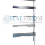z MODULO CONTINUATIVO - Scaffalatura in acciaio INOX , H 250 cm , L 120 cm , PROF. 50 cm , con 5 ripiani