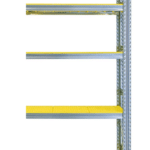 z MODULO CONTINUATIVO - Scaffalatura da Magazzino Zincata Ripiano in PVC H 200 cm , L 120 cm ,  PROF. 60 cm , con 4 ripiani , PORTATA OGNUNO 120 Kg