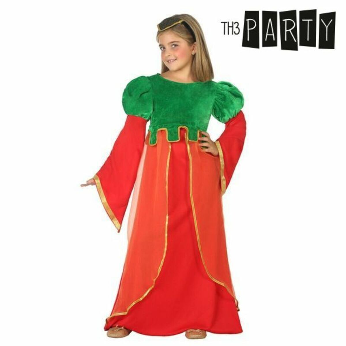 8422259386490_0_P03.jpg Costume per Bambini Dama Medievale Taglia 3-4 Anni - immagine 1