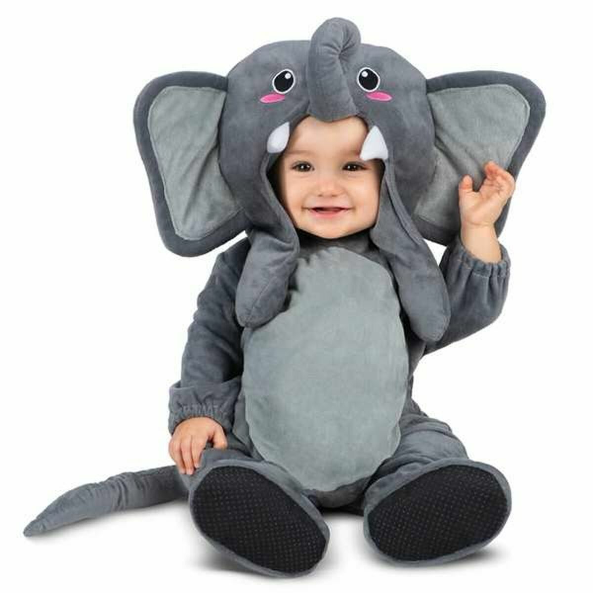 8435408295765_S2431210_P02.jpg Costume per Neonati My Other Me Elefante Grigio Taglia 7-12 Mesi - immagine 1