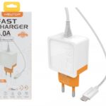 Caricabatteria da muro Newtop CM15 con cavo integrato fast charger QC 3.0 Micro Usb