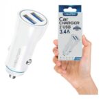 Caricatore Auto 2 USB 3.4A Newtop CC08 per Smartphone e Tablet