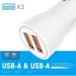 Caricatore Auto Newtop CC16  Doppia Porta USB Ricarica Veloce 18W - immagine 2
