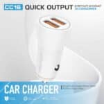Caricatore Auto Newtop CC16  Doppia Porta USB Ricarica Veloce 18W - immagine 3